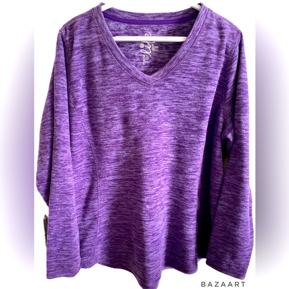 made for life Tops - EUC Made for Life Top,Fleece Sweatshirt. Sz XL. Shades of Purple. Soft & Cozy